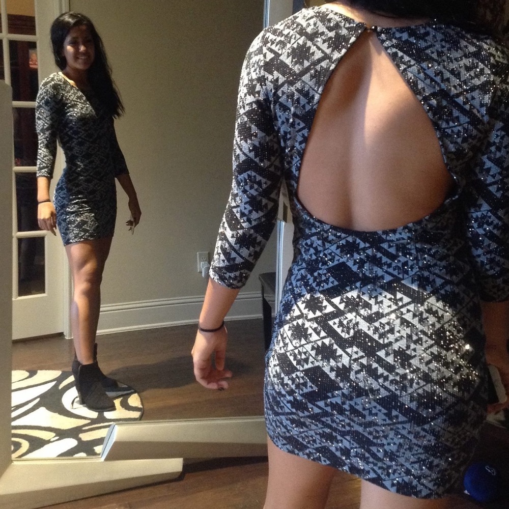 Black and silver Dress